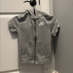 Nike Kids Gray Short Sleeve Zip Hoodie